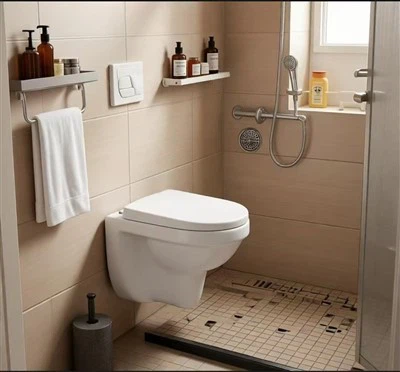 Kompakt fali WC kis fürdőszoba felújítási projektekhez (520 mm-es P{1}}csapda)
